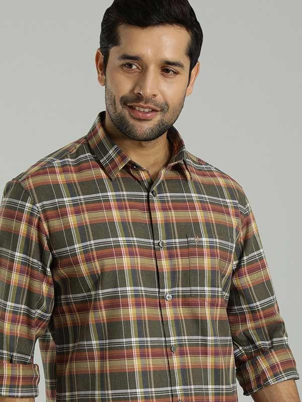 Indian Terrain Men Checkered Multicolor Shirt